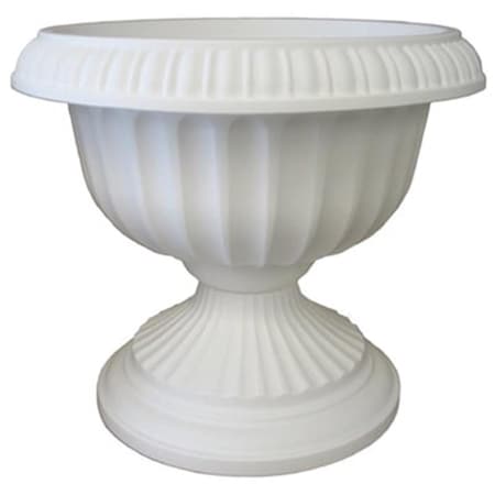 Bbq Innovations 12 in. Grecian Plastic Urn, Casper White BB2669499